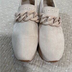 Pierre Dumas Beige Women’s Platform Loafers